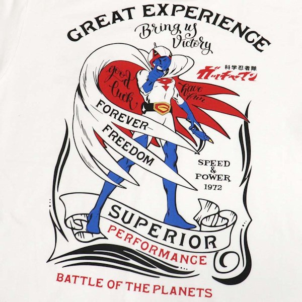 ガッチャマン ガッチャマン大鷲の健 Tシャツ ブラック ホワイト Kh Company